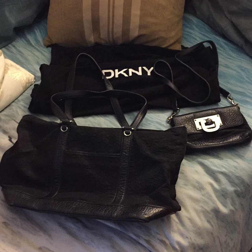Bundle of DKNY Tote & Crossbody Black Bags
